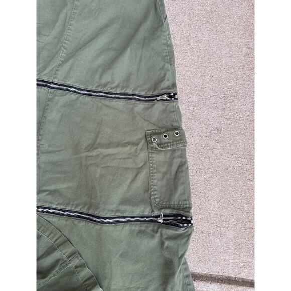 Social Collision Skirt Green XS Convertible Maxi Midi Mini Zip Off 100% Cotton - Picture 7 of 8